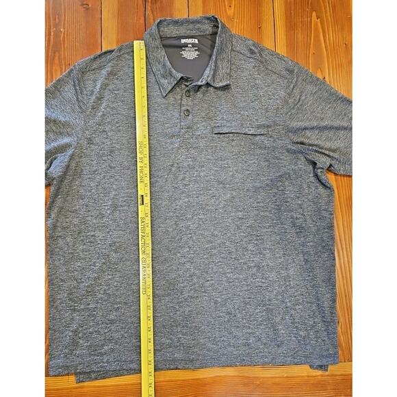 Duluth Trading Mens Polo Shirt Short Sleeve Size 3XL Solid Gray Nylon Blend - Picture 3 of 5